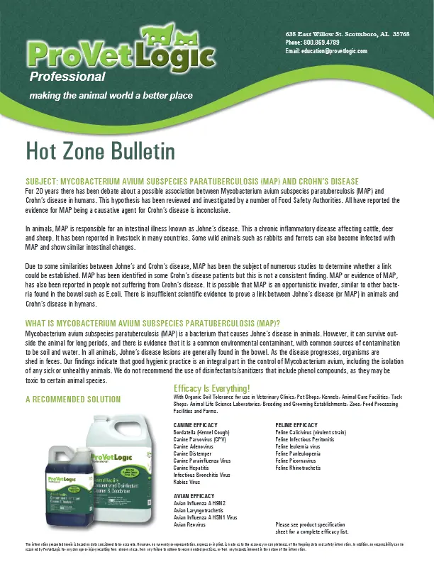 HotZone Flyer Mycobacterium avium subspecies 