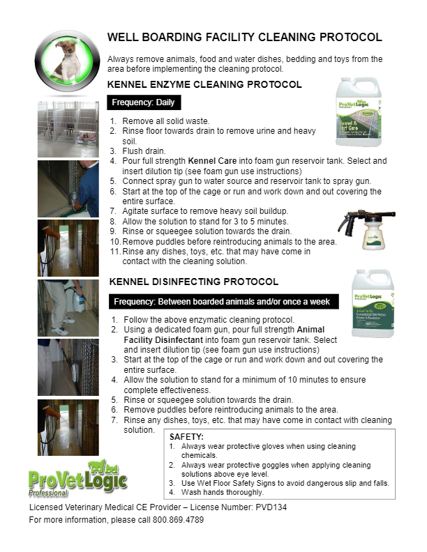 Zone Cleaning Protocol Well Boarding Kennel pdf image