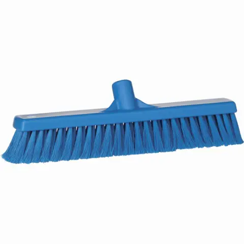 Soft Bristle Push Broom Blue-16 Inch