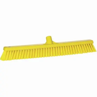 Broom, Push, Stiff Bristle Yellow 24 Inch