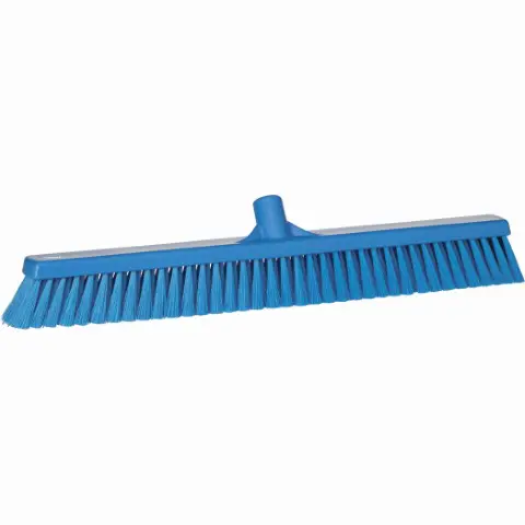 Push Broom Soft Bristle Blue 24 Inch