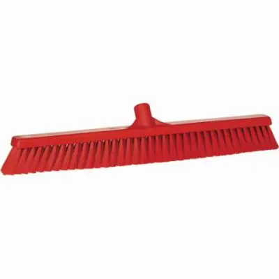 Push Broom Soft Bristle Red 24 Inch