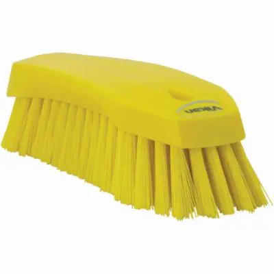 Hand Scrub Brush Stiff Bristle Yellow