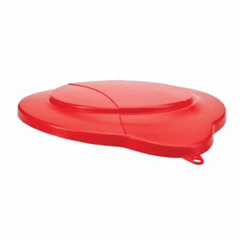 Pail Lid With Clip for Securing Lid Red