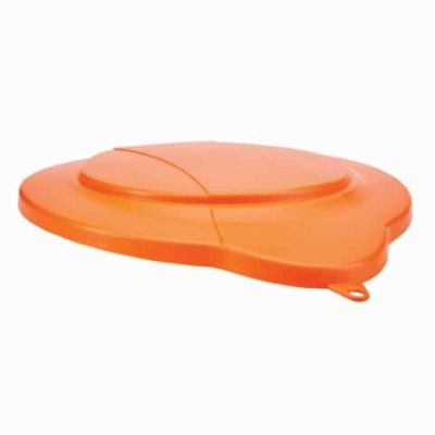 Pail Lid With Clip for Securing Lid Orange
