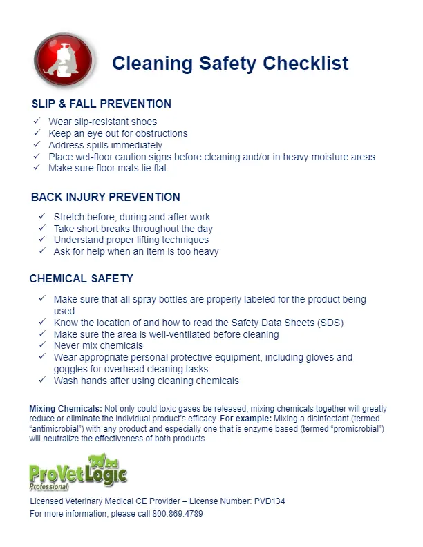 Cleaning Safety Checklist pdf image