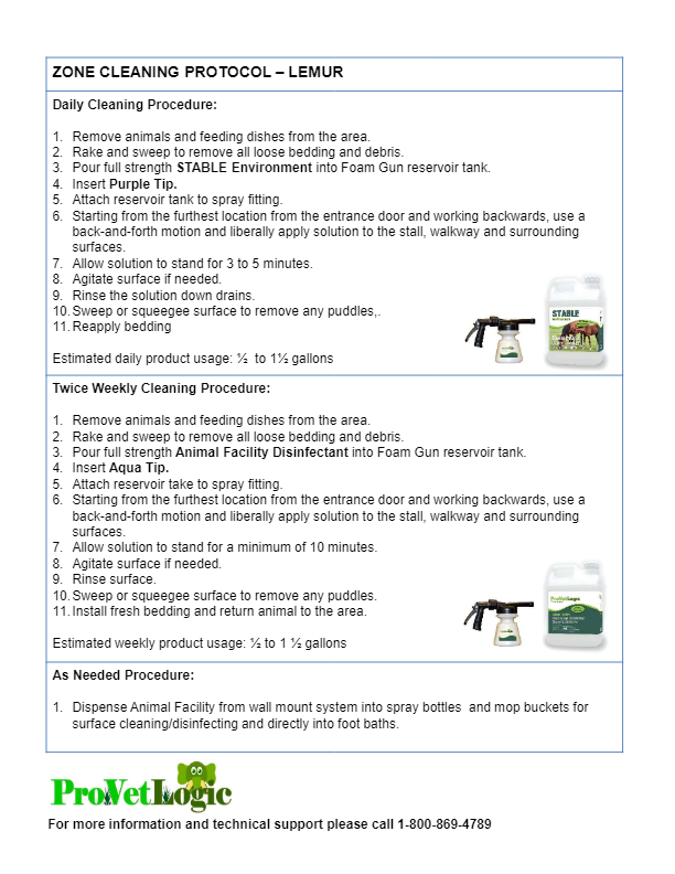 Zone Cleaning Protocol Lemur pdf image